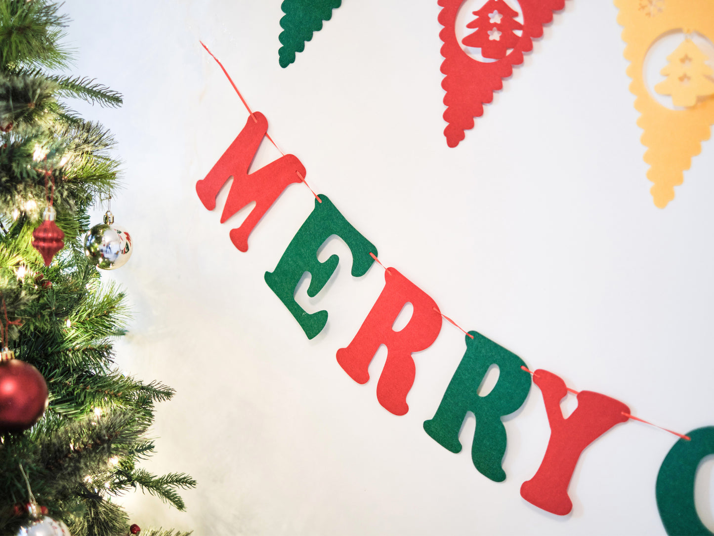 Felt Christmas Banner, Christmas Letter Bunting