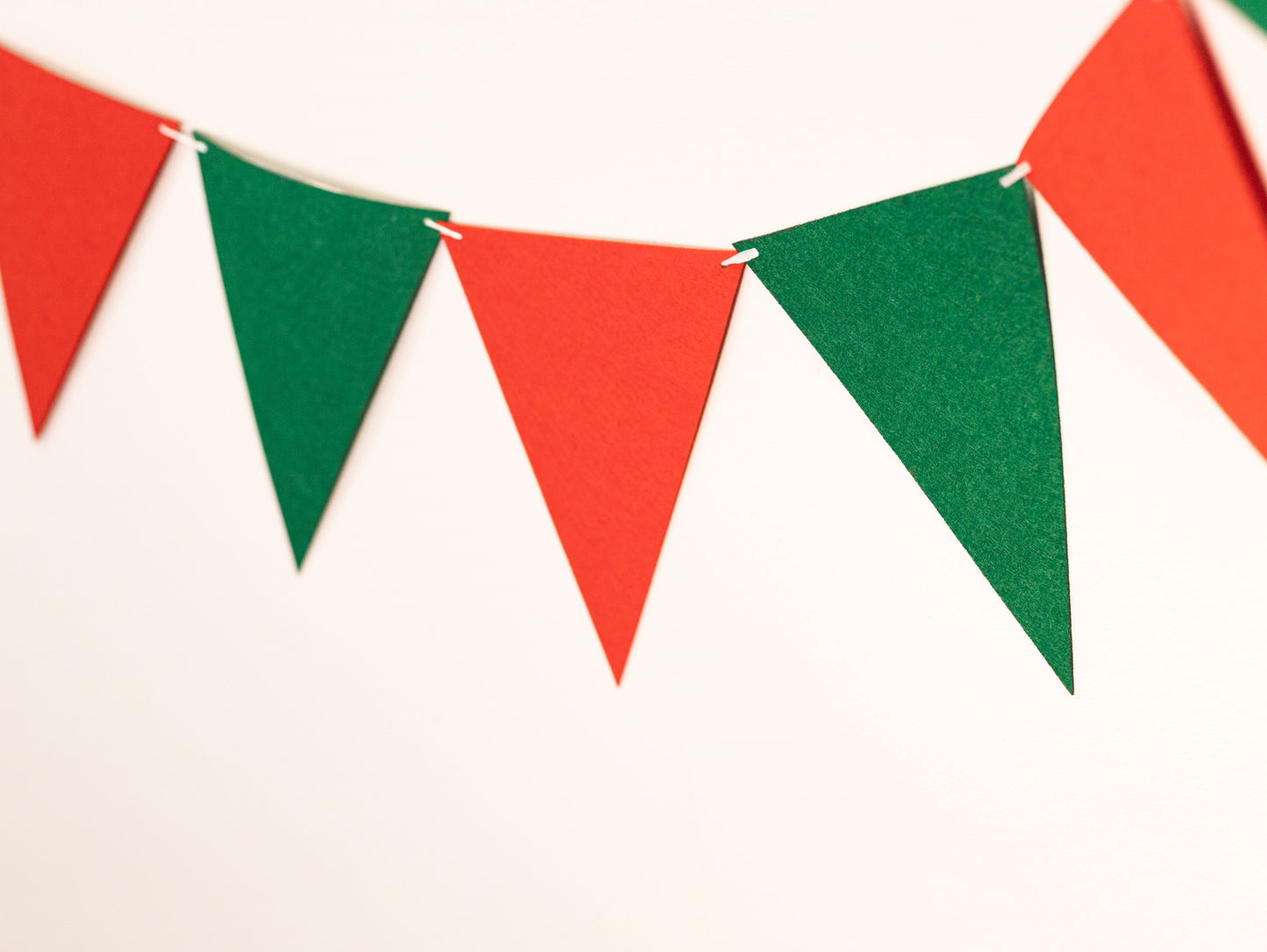 Red Green Party Banner, Christmas Party Bunting