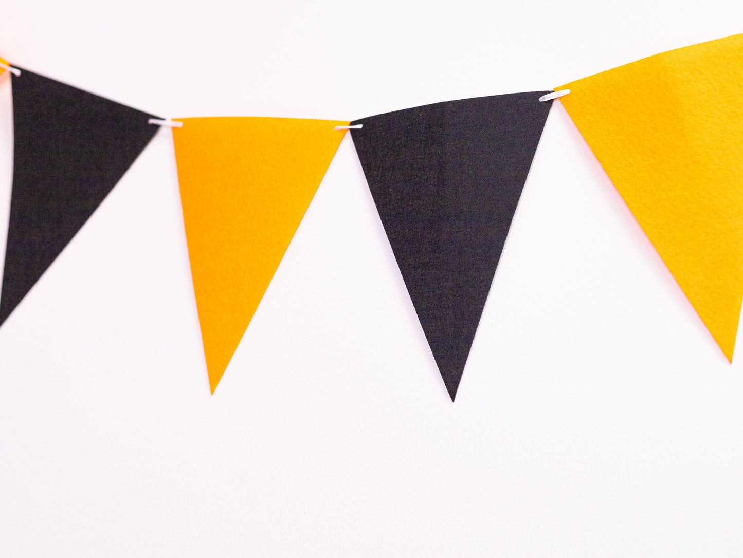 Black Orange Party Banner, Colorful Party Bunting