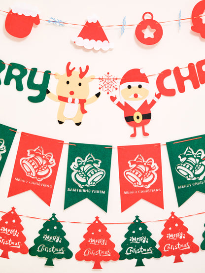 Felt Christmas Banner, Christmas Tree Bunting