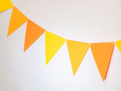 Orange Party Banner, Colorful Party Bunting