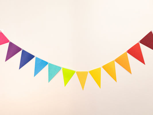 Rainbow Party Banner, Colorful Party Bunting
