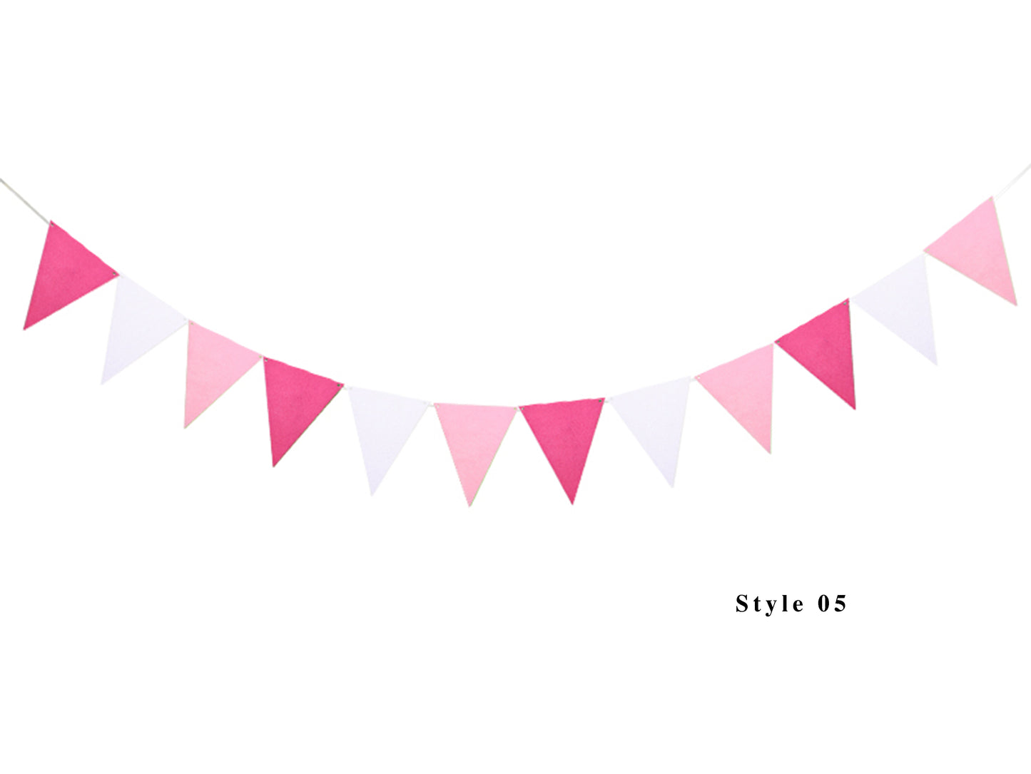 Pink White Party Banner, Macaron Colorful Party Bunting