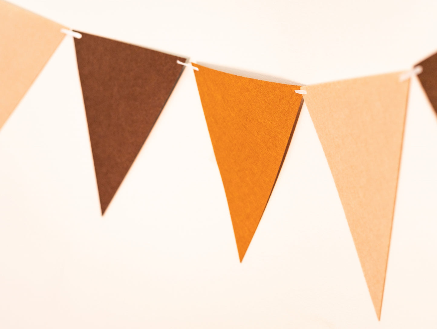 Brown White Party Banner, Colorful Party Bunting