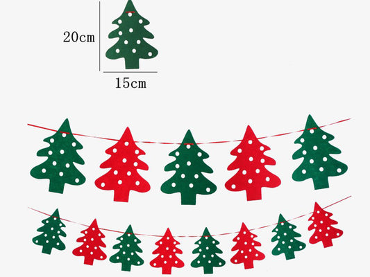Felt Christmas Banner, Christmas Tree Bunting