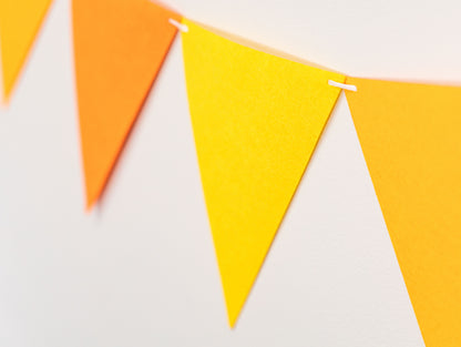 Orange Party Banner, Colorful Party Bunting