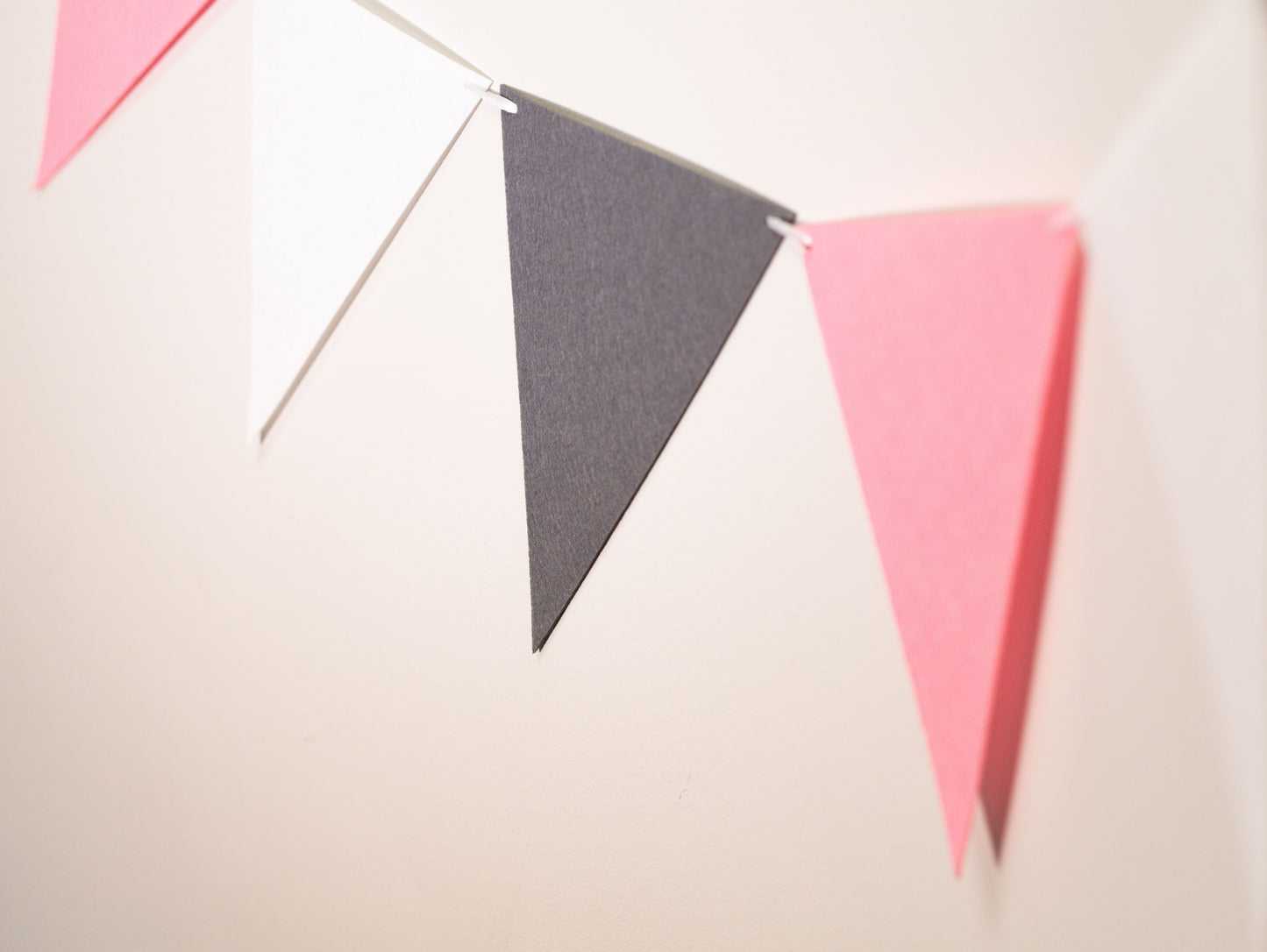 Pink Black White Party Banner, Colorful Party Bunting