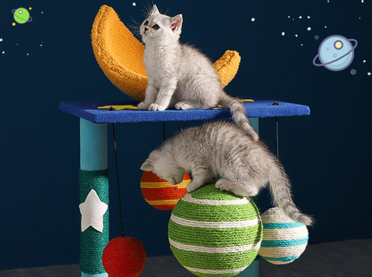 Starry Sky Cat Tower, Cat Tree, Cat Climbing Cando with Scratching Post