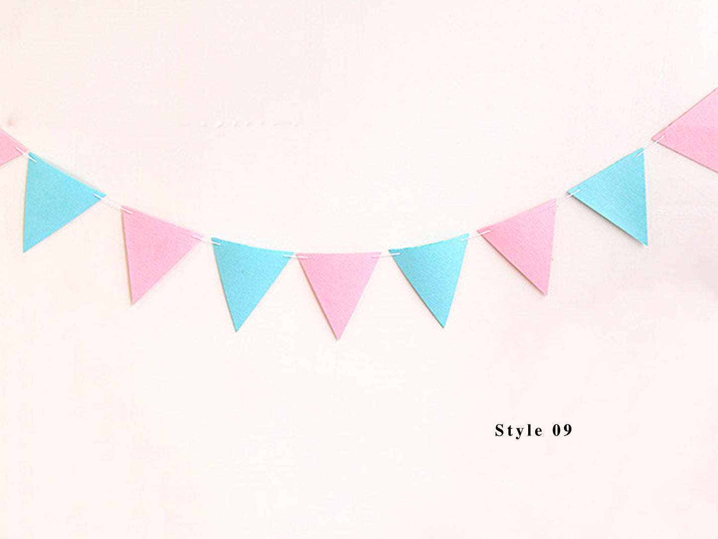 Pink Lake Green Party Banner, Colorful Party Bunting