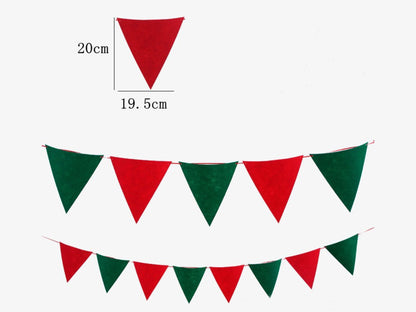 Santa Christmas Bunting, Christmas Tree Banner