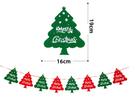 Felt Christmas Banner, Christmas Tree Bunting