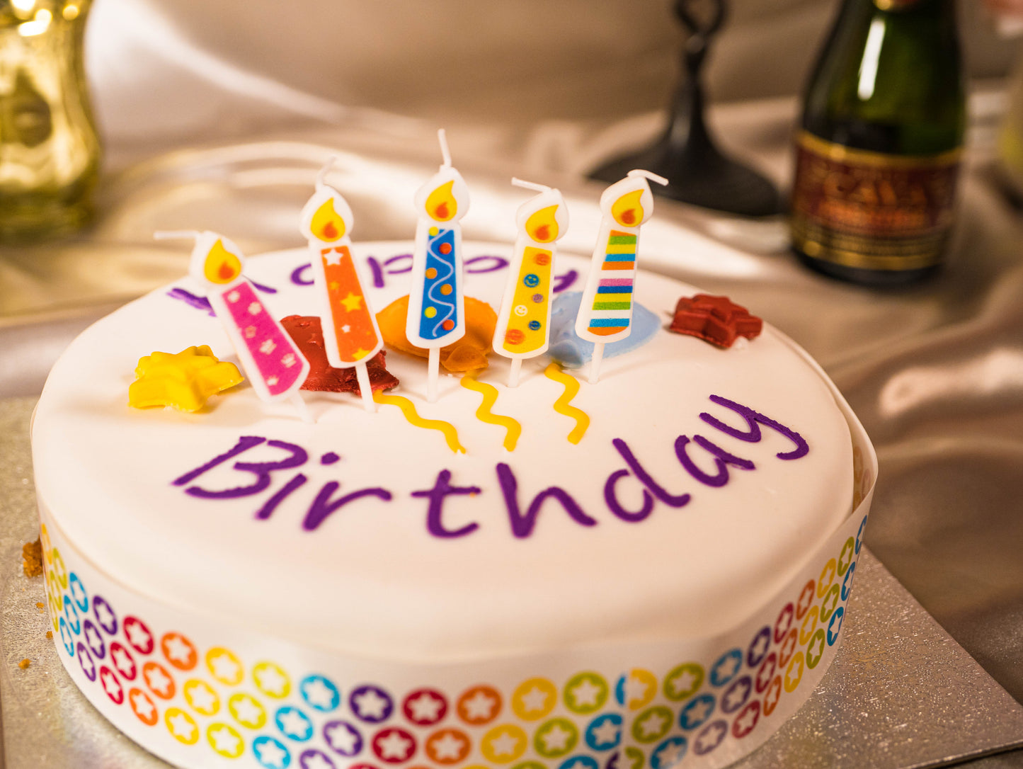 Colorful Painted Candle, Colorful Birthday Cake Candle