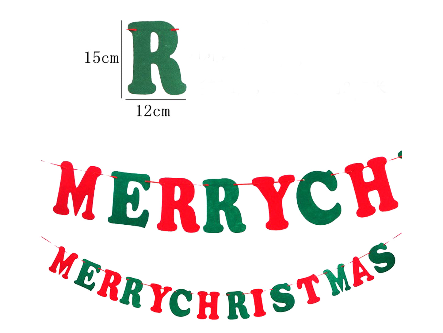 Felt Christmas Banner, Christmas Letter Bunting