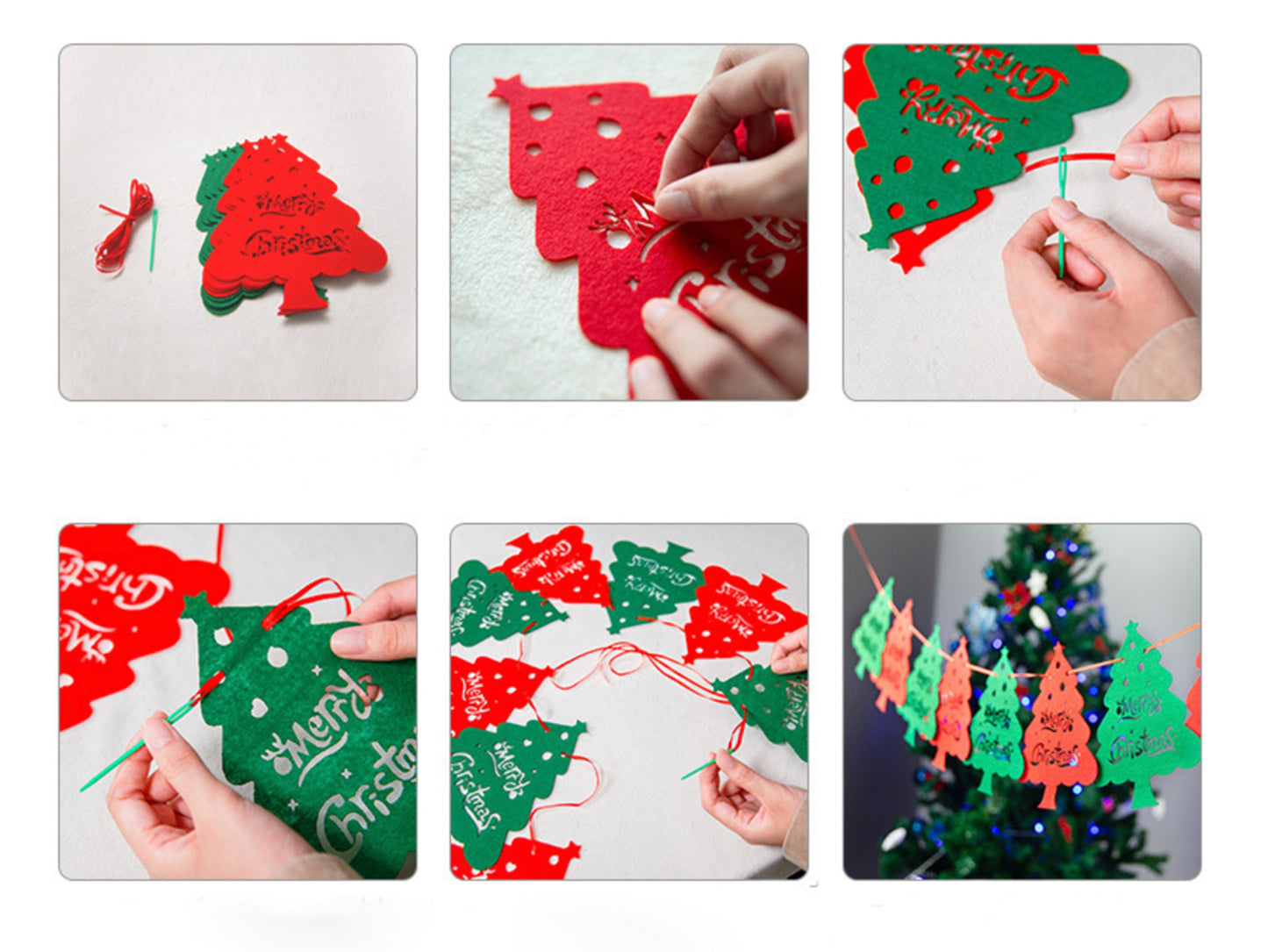 Felt Christmas Banner, Christmas Bell Bunting