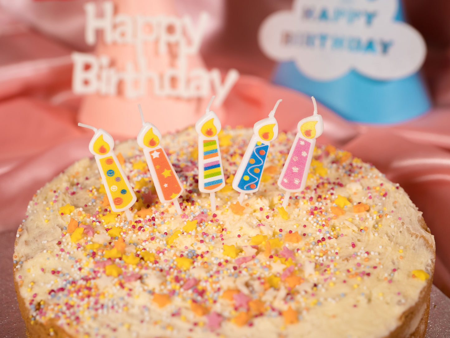 Colorful Painted Candle, Colorful Birthday Cake Candle