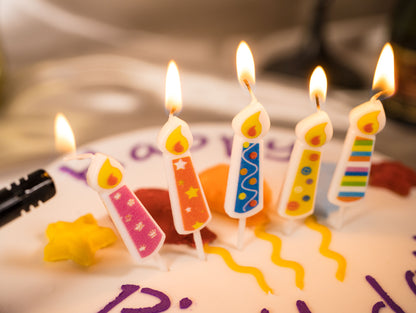 Colorful Painted Candle, Colorful Birthday Cake Candle