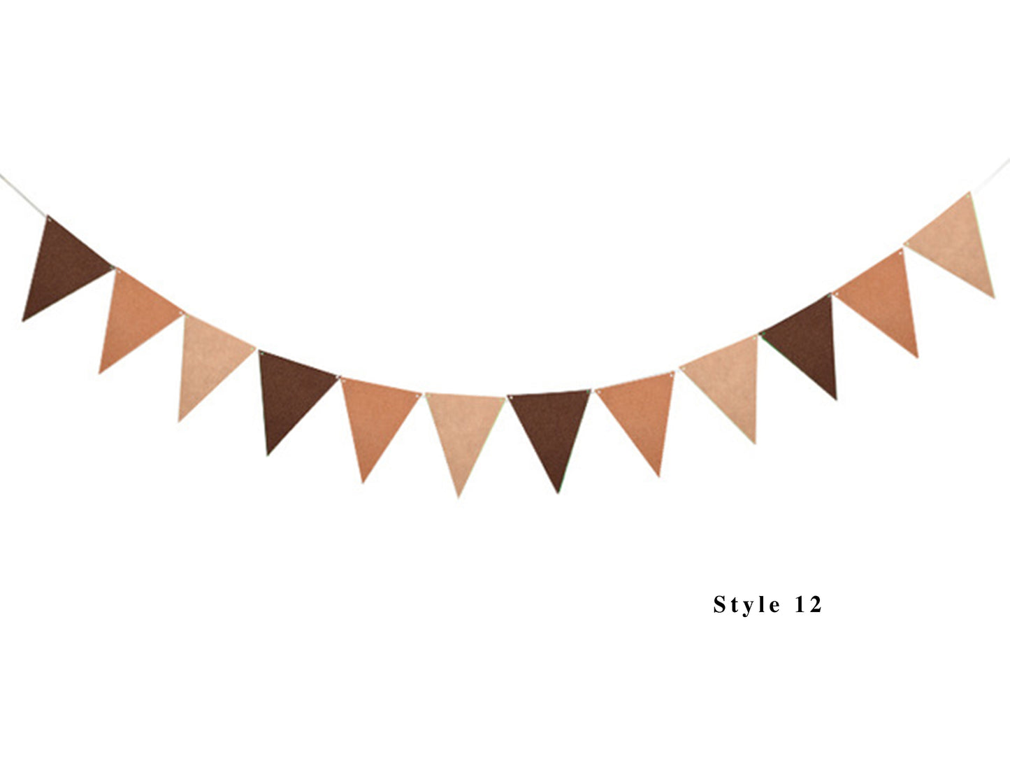 Brown White Party Banner, Colorful Party Bunting