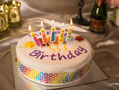 Colorful Painted Candle, Colorful Birthday Cake Candle