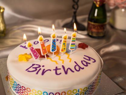 Colorful Painted Candle, Colorful Birthday Cake Candle