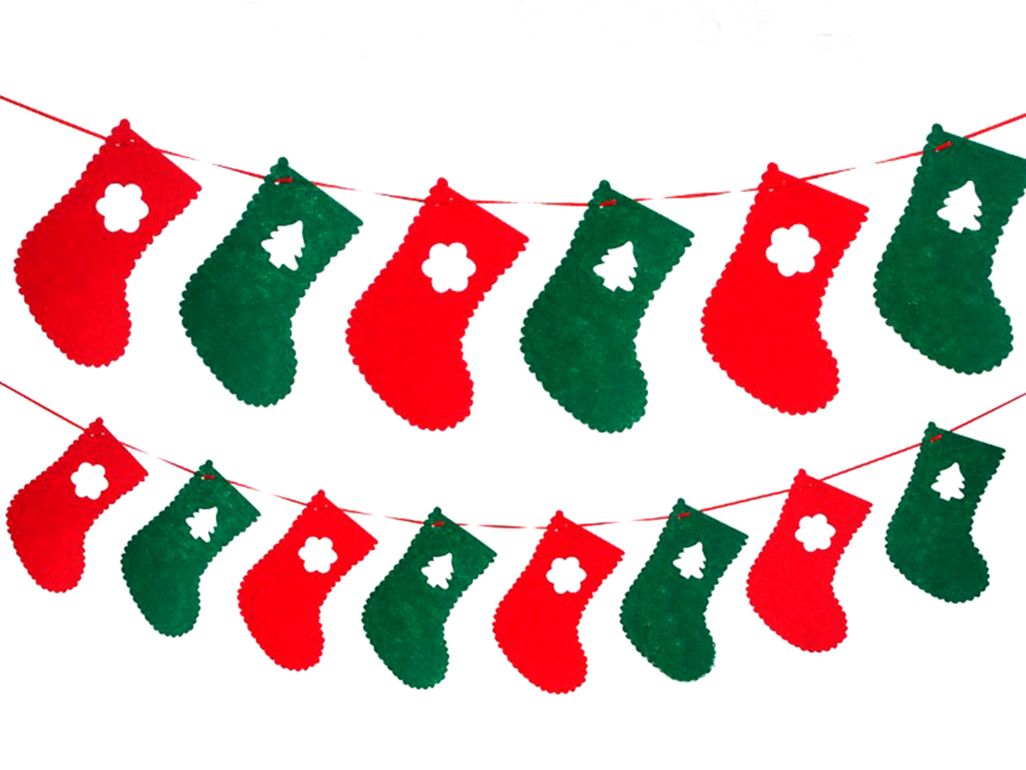 Felt Christmas Banner, Christmas Sock Bunting