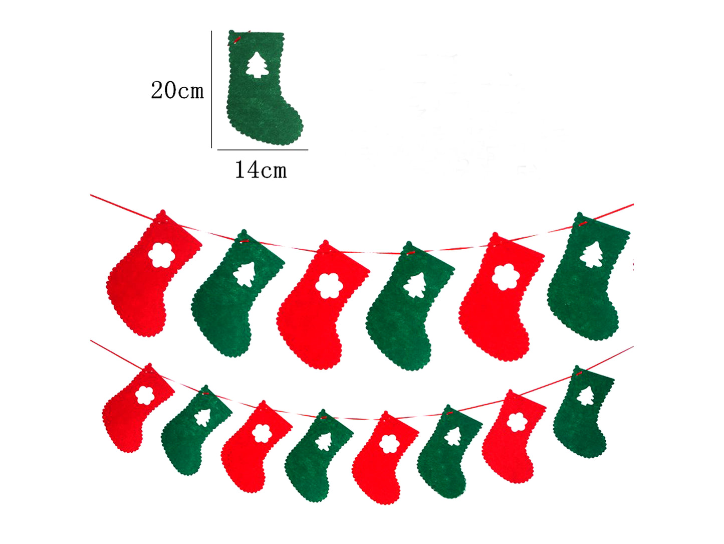 Felt Christmas Banner, Christmas Sock Bunting