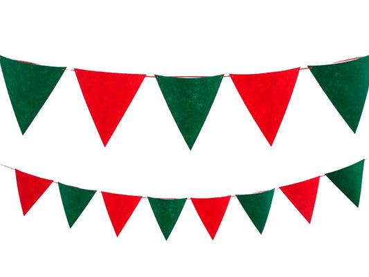 Felt Christmas Banner, Christmas Triangle Bunting