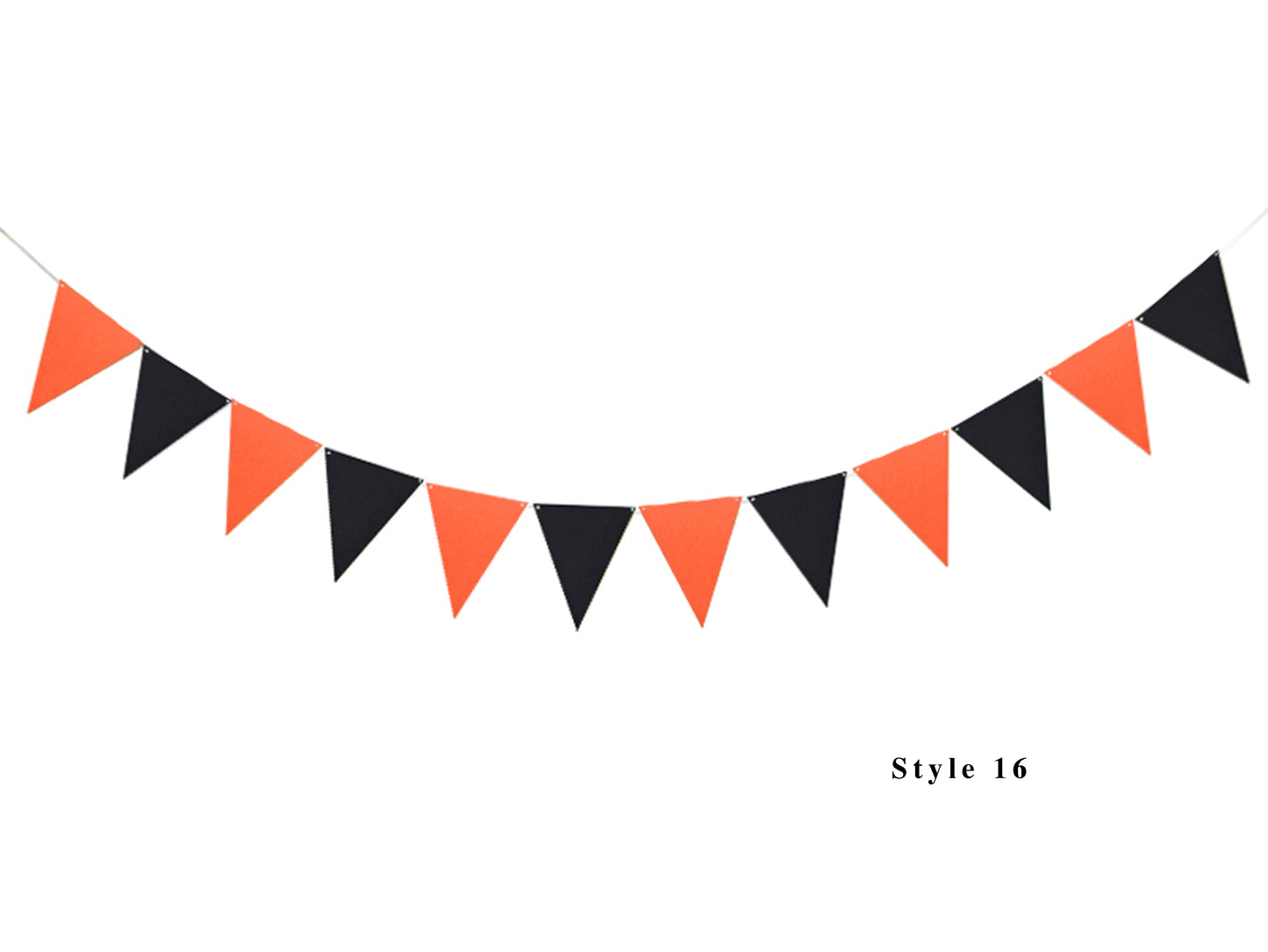 Black Orange Party Banner, Colorful Party Bunting