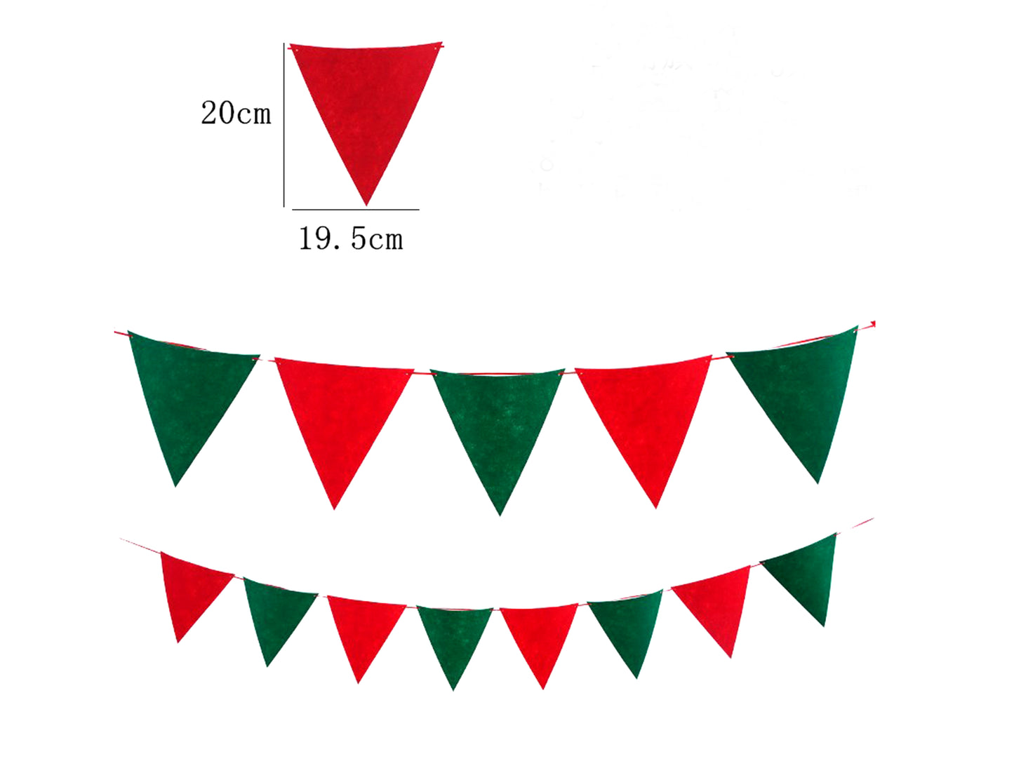 Felt Christmas Banner, Christmas Triangle Bunting