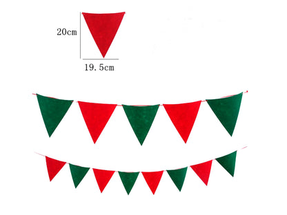 Felt Christmas Banner, Christmas Triangle Bunting