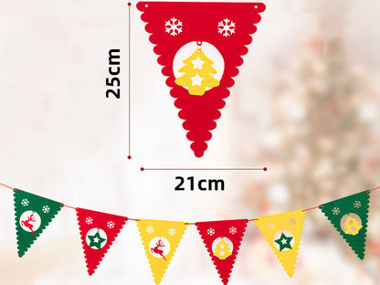 Felt Christmas Banner, Coloful Christmas Bunting