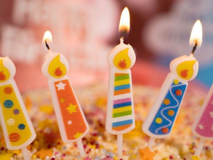 Colorful Painted Candle, Colorful Birthday Cake Candle