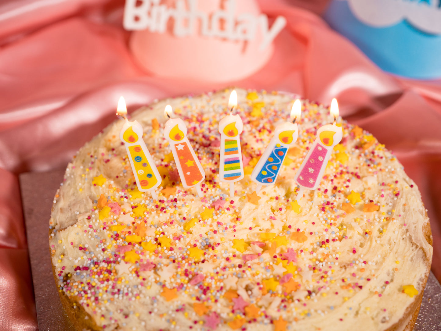 Colorful Painted Candle, Colorful Birthday Cake Candle