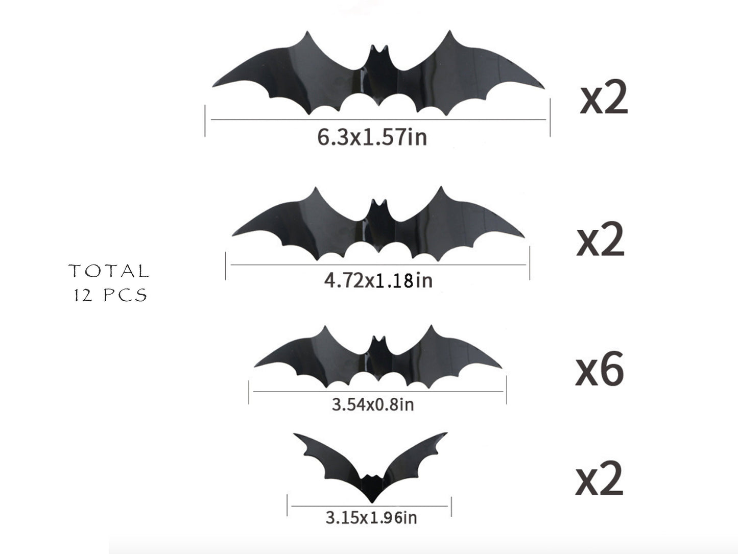 3D Bats Wall Decor, Halloween Decorations