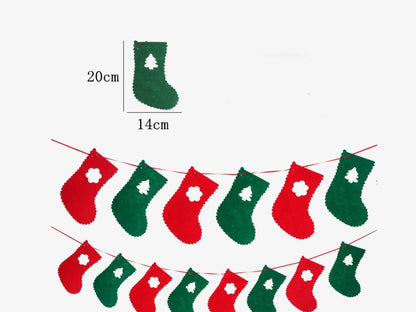 Christmas Socks Bunting, Christmas Colorful Banner