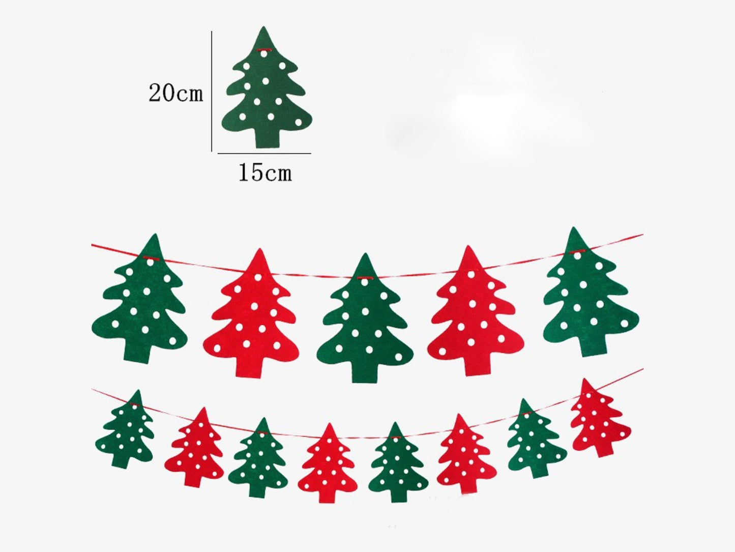 Christmas Deer Bunting, Christmas Tree Bunting, Xmas Santa Banner