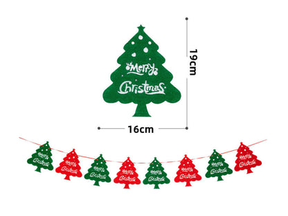 Christmas Bell Bunting, Christmas Tree Bunting, Xmas Sock Hat Banner