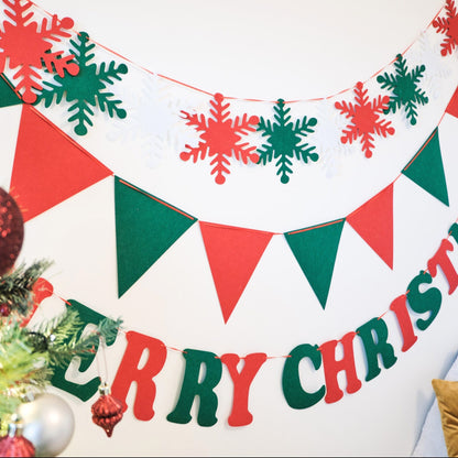 Christmas Snow Bunting, Christmas Letter Banner