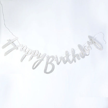 Birthday Bunting Banner, Birthday Party Decor, Frosted