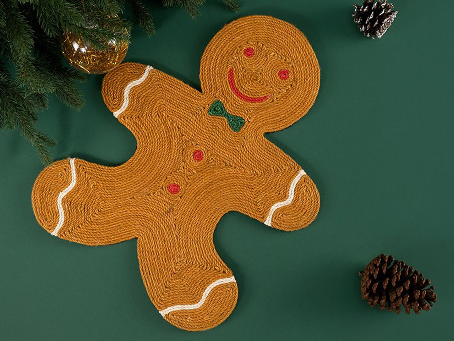 Gingerbread Man Cat Scratch Board, Cat Scratch Mat & Pad